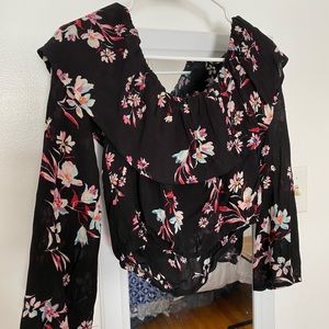 Floral Off-Shoulder Crop Top
